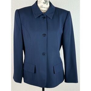 Jones New York Vintage 90s Women's Navy Button Down Blazer, size 12P